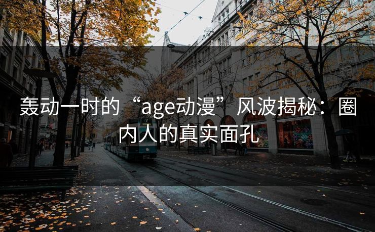 轰动一时的“age动漫”风波揭秘：圈内人的真实面孔